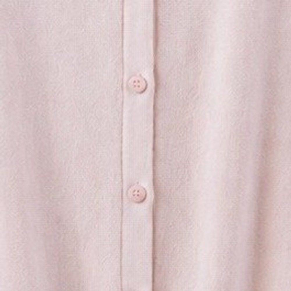 Womens Baby Pink Cardigan Sweater Button Up Coquette Preppy Y2K Cottagecore L - Picture 7 of 8